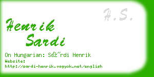 henrik sardi business card